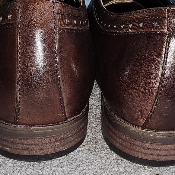 IKE BEHAR 'Hart' Double Monk Strap Shoe Brown Leather Men's Size 11.5 - Picture 2 of 7